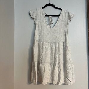 Abercrombie Dress - Linen Tiered Mini Dress Size Small